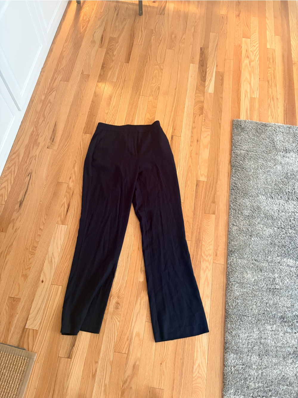 Women's Navy Wide-Leg Knit Pants